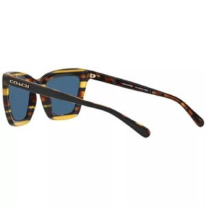 Coach Women's Tortoiseshell Frame Sunglasses with Blue Lenses